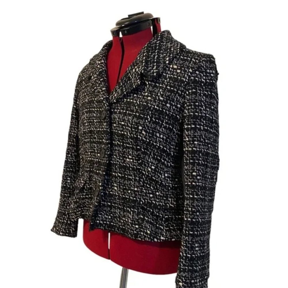 LAFAYETTTE 148 NEW YORK BLACK WHITE BLAZER